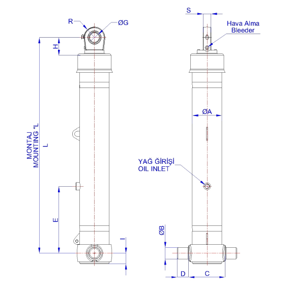 GHS 175-5-7550 C TELESCOPIC CYLINDER - 2